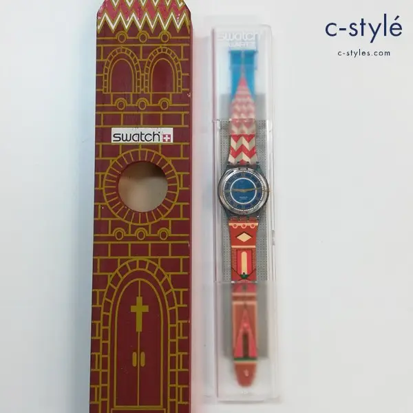 swatch スウォッチ Cathedral GN135 Wooden church 腕時計 マルチカラー クォーツ