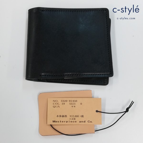 SCYE × Masterpiece × OCEANS レザー マネークリップ 0 ブラック 日本製 牛革 折りたたみ