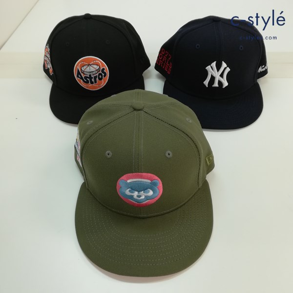 NEW ERA ニューエラ 59FIFTY キャップ 7・1/2 59.6cm MLB ヤンキース アストロズ 他 計3点