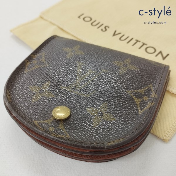LOUIS VUITTON ルイヴィトン モノグラム ポルトモネ・グゼ コインケース ブラウン 財布 小銭入れ