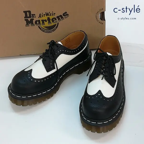 Dr.Martens ドクターマーチン 3989 BROGUE BEX ウイングチップ レザーブローグシューズ UK5 ブラック×ホワイト
