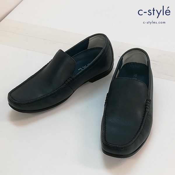 REGAL リーガル ドライビングシューズ 24.5cm ネイビー 56HR スリッポン レザーシューズ