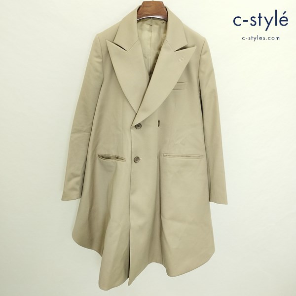 noir Kei ninomiya ハイローダブルコート S ベージュ レースアップ アシンメトリー レディース 日本製