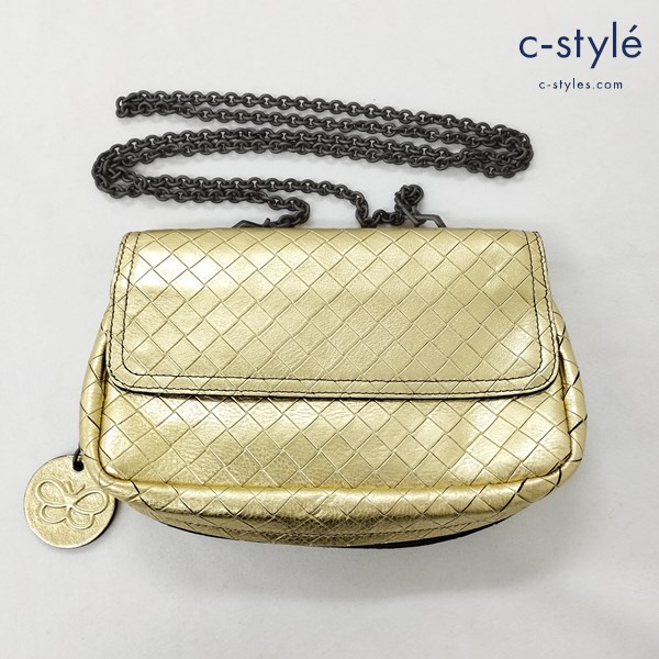 BOTTEGA VENETA ボッテガヴェネタ ミニショルダーバッグ ゴールド レディース イタリア製 カバン 鞄