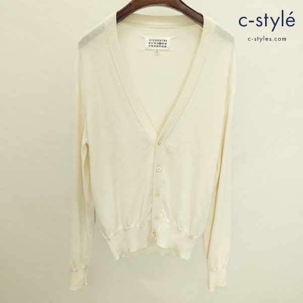 Maison Martin Margiela 14 メゾンマルタンマルジェラ エルボーパッチカーディガン S オフホワイト S50HA0761