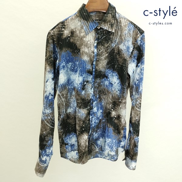 TORNADO MART トルネードマート 長袖シャツ M マルチカラー ネビュラストライプ TSH-7604 日本製