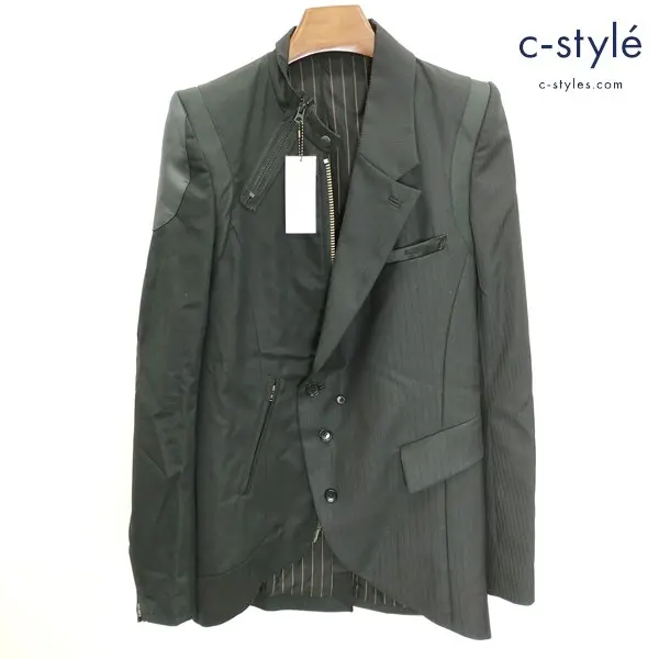 IF SIX WAS NINE イフシックスワズナイン アシンメトリージャケット 1 ブラック JK-JHON WICK/001 日本製