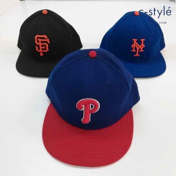 NEW ERA ニューエラ 59FIFTY キャップ 7・1/2 59.6cm MLB ジャイアンツ メッツ フィリーズ 計3点