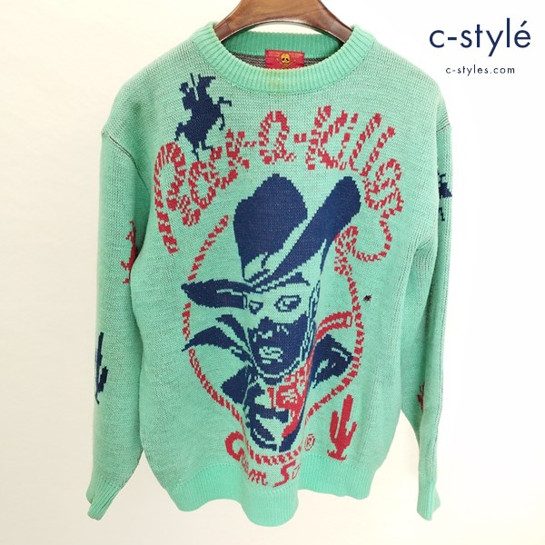 CREAM SODA クリームソーダ ニットセーター マルチカラー クルーネック 長袖 ロカビリー