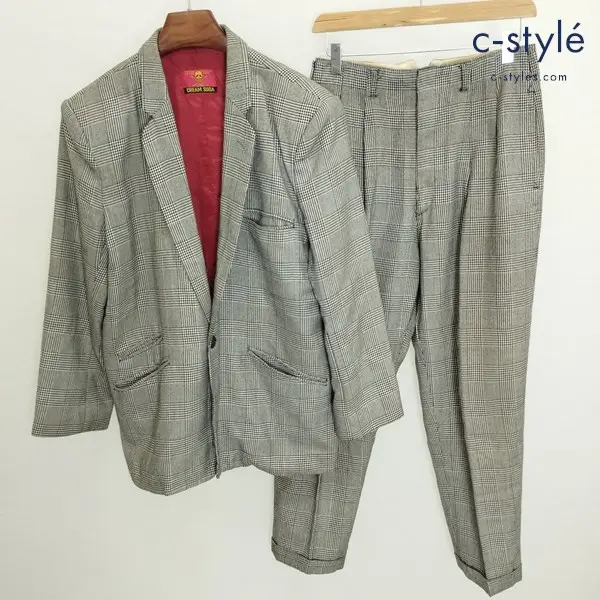 CREAM SODA クリームソーダ PINK DRAGON スーツ S ブラック×ホワイト セットアップ ロカビリー 千鳥格子