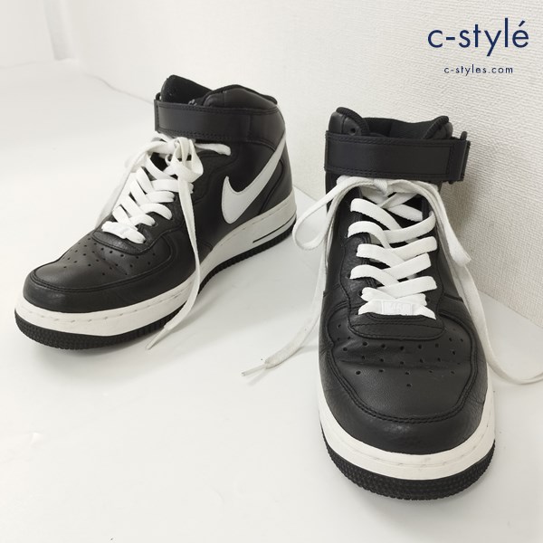 NIKE ナイキ AIR FORCE 1 MID 07 スニーカー 26.5cm ブラック×ホワイト 315123-010