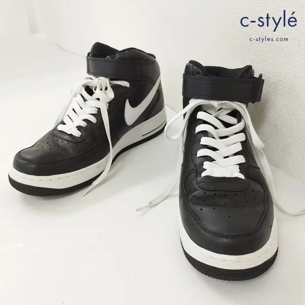 NIKE ナイキ AIR FORCE 1 MID 07 スニーカー 26.5cm ブラック×ホワイト 315123-010