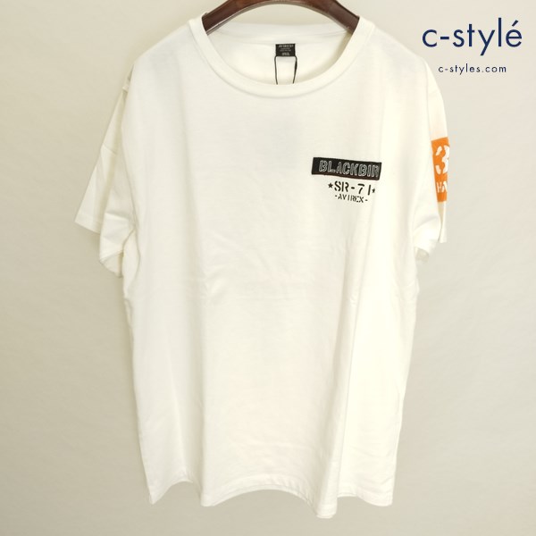AVIREX アヴィレックス SHEETING WAPPEN SR-71 Tシャツ 2XL ホワイト クルーネック 半袖