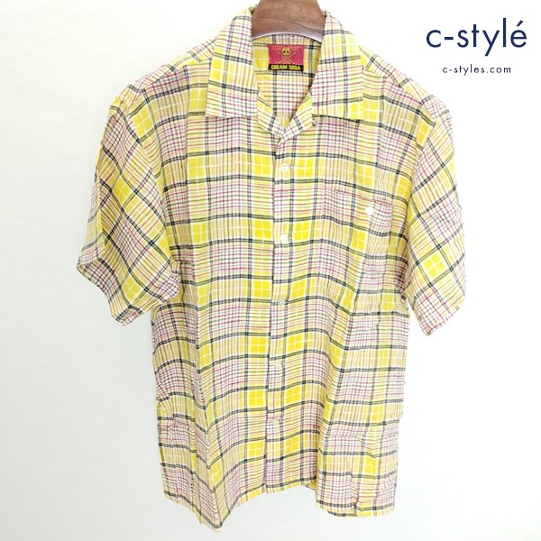 CREAM SODA オープンカラーシャツ マルチカラー 半袖シャツ チェック柄 ロカビリー 金タグ