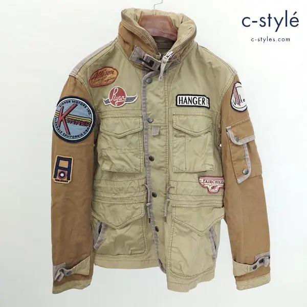 AVIREX アヴィレックス アッペフィールドジャケット M カーキ×ブラウン 綿100 6132048