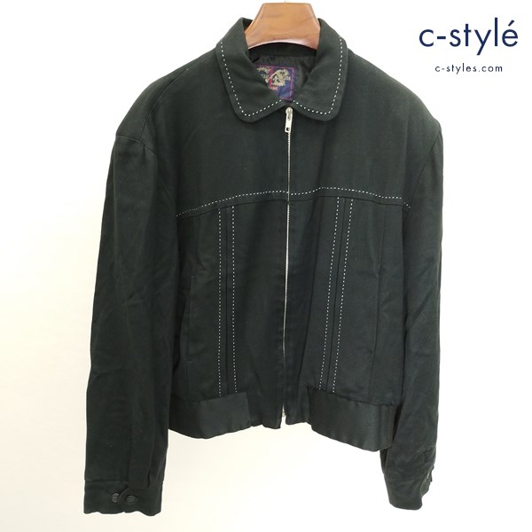 CREAM SODA CLASSIC クラシック ボックスプリーツ ブラック ブルゾン ステッチ ロカビリー ロック