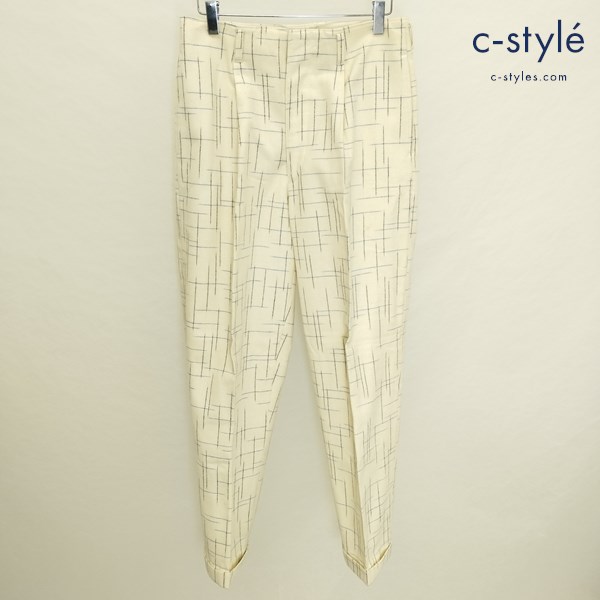 CREAM SODA クリームソーダ ワンタックパンツ S クリーム系 カスリ柄 ロカビリー 初期タグ 白タグ