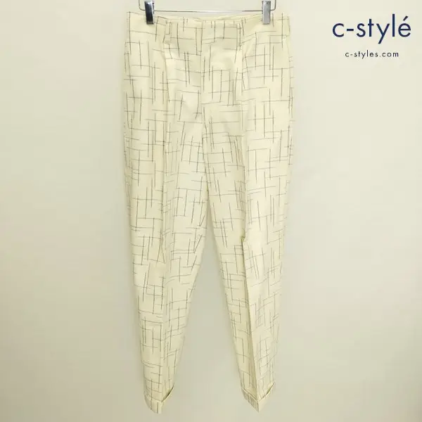 CREAM SODA クリームソーダ ワンタックパンツ S クリーム系 カスリ柄 ロカビリー 初期タグ 白タグ