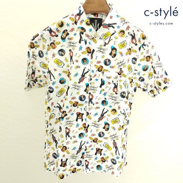 HYSTERIC GLAMOUR MICHAEL JACKSON MJ-BEAT IT SCRATCH S/S 半袖シャツ S ホワイト 日本製 綿100