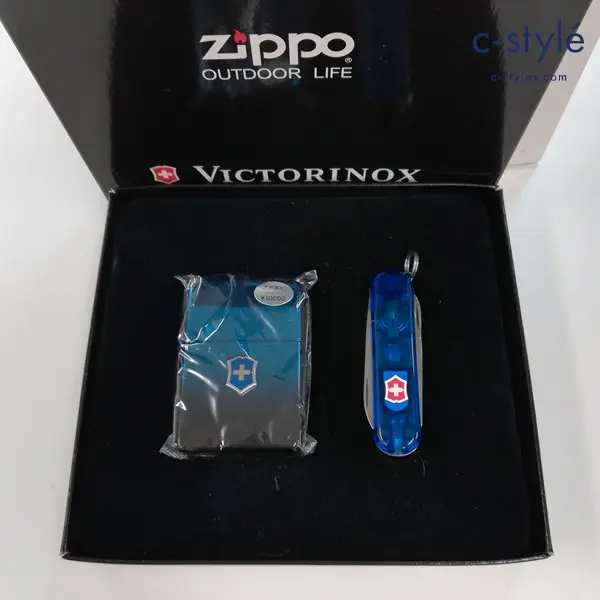 ZIPPO ジッポー VICTORINOX ビクトリノックス ツール ナイフセット オイルライター ブルー 喫煙具