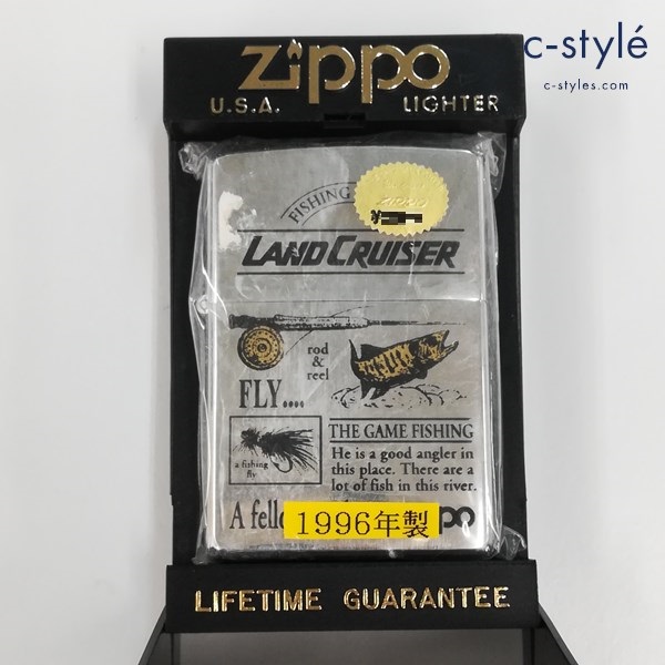 ZIPPO ジッポー 1996年製 FISHING SEASON TOYOTA LANDCRUISER オイルライター シルバー 喫煙具