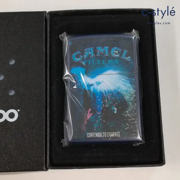 ZIPPO ジッポー CAMEL キャメル 深海 オイルライター ブルー系 喫煙具