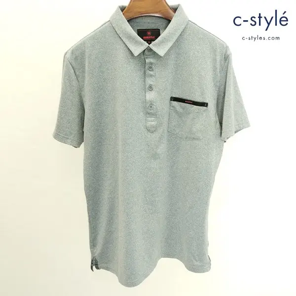 BRIEFING ブリーフィング ポロシャツ M グレー 半袖 BRG211M28 日本製