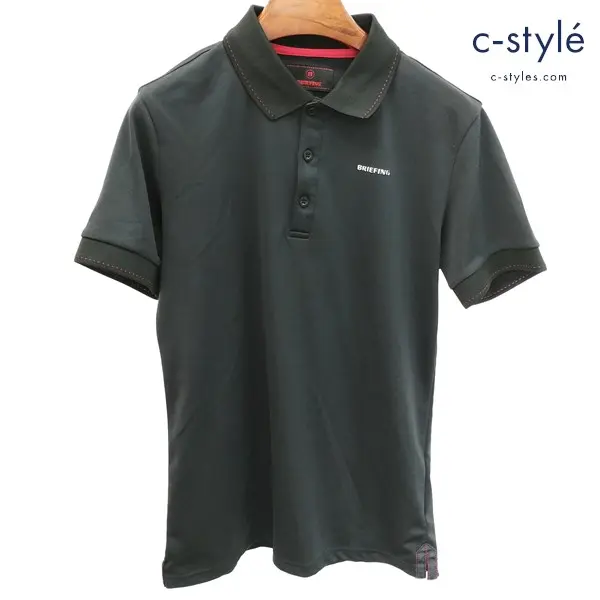 BRIEFING ブリーフィング ポロシャツ M ブラック 半袖 ゴルフウェア BRG201M16 日本製