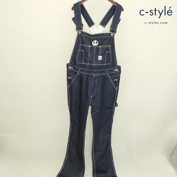 PANDIESTA パンディエスタ オーバーオール L インディゴ デニム サロペット 熊猫謹製 パンダ 刺繍 綿100 536651