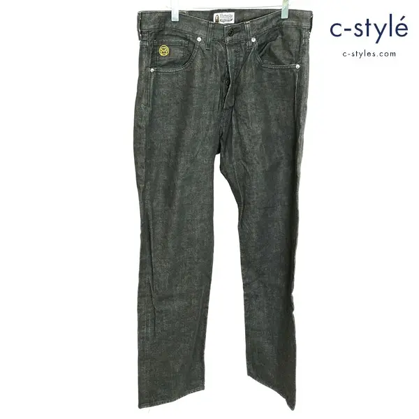 A BATHING APE アベイシングエイプ マイロ デニムパンツ L インディゴ 綿100 刺繍 日本製