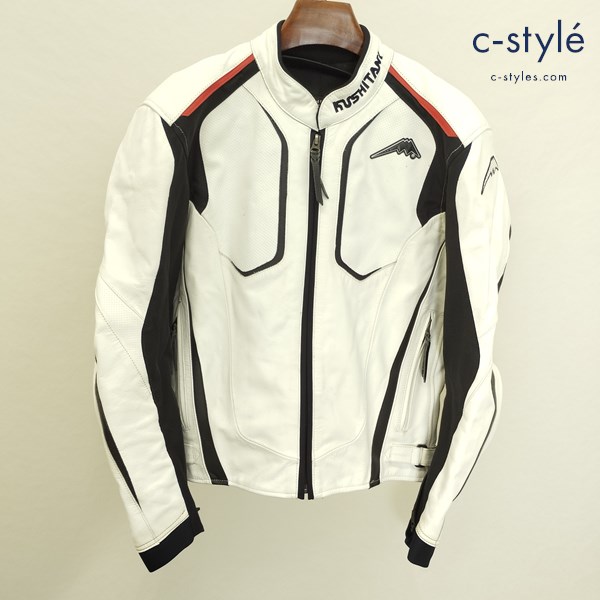 KUSHITANI クシタニ モジュールジャケットIII L ホワイト レザージャケット 牛革 バイク用品