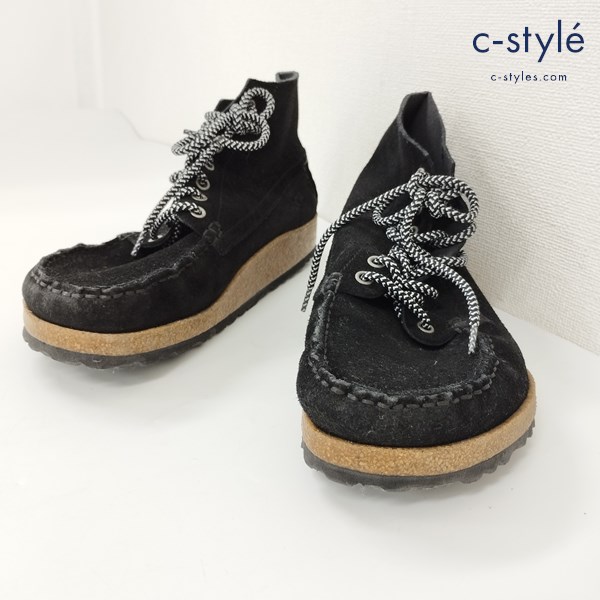 BIRKENSTOCK ビルケンシュトック MARTON マートン ショートブーツ 25cm ブラック スエード レザー モカシン 靴