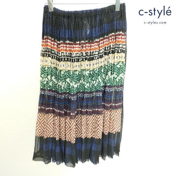 tricot COMME des GARCONS プリーツスカート フリー マルチカラー TT-S018 AD2017 日本製 レディース