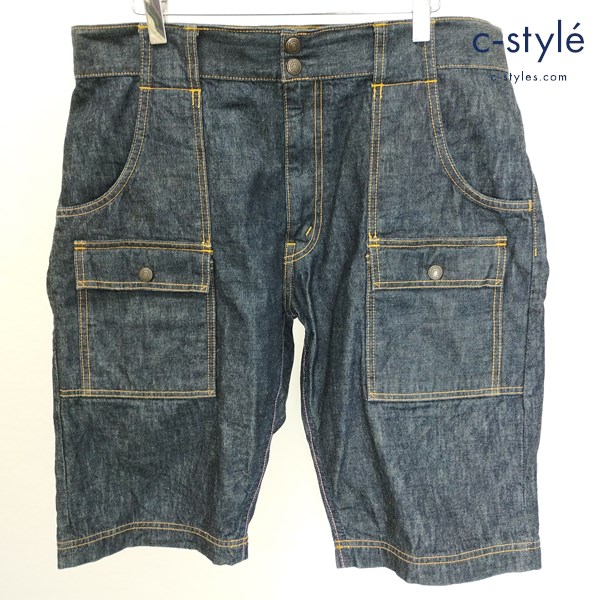 桃太郎ジーンズ モモタロウジーンズ デニムブッシュ ショートパンツ W36 インディゴ 02-022 綿100 日本製