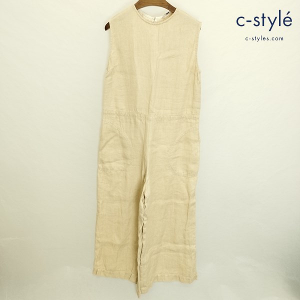 45R フォーティファイブアール リネンオールインワン 2 ベージュ 麻100 サロペット レディース