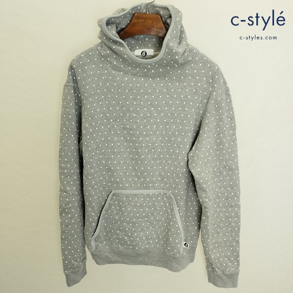 GOOD ENOUGH グッドイナフ DOT PARKA M グレー プルオーバーパーカー ドット柄 長袖 綿100 日本製