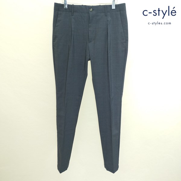 giab’s ARCHIVIO ストレッチ スラックス M ネイビー パンツ イタリア製 ビジネス ワンタックパンツ A6401