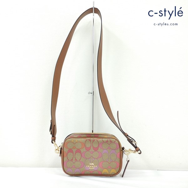 COACH レインボーシグネチャー ジェス クロスボディー ショルダーバッグ マルチカラー 鞄 レディース