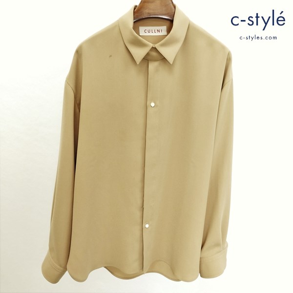 CULLNI クルニ Throat Latch Shirt 1 ベージュ 21-SS-012 長袖シャツ 日本製