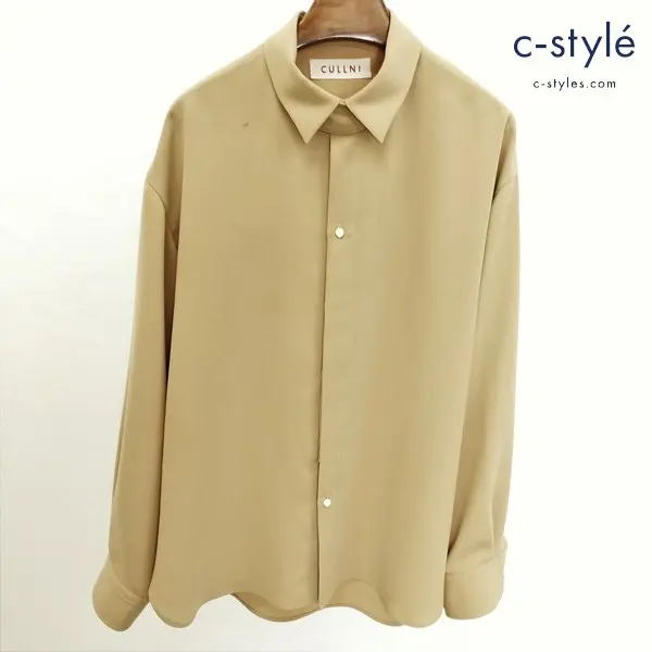 CULLNI クルニ Throat Latch Shirt 1 ベージュ 21-SS-012 長袖シャツ 日本製