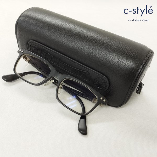 CHROME HEARTS クロムハーツ FUN HATCH II-A 眼鏡 52□18-155 ブラック メガネ アイウェア 日本製