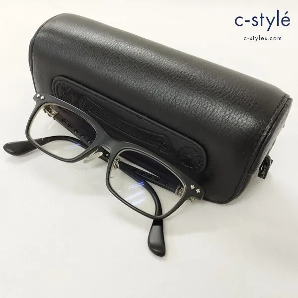 CHROME HEARTS クロムハーツ FUN HATCH II-A 眼鏡 52□18-155 ブラック メガネ アイウェア 日本製