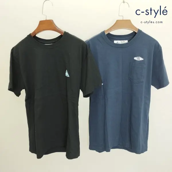 CHALLENGER チャレンジャー Tシャツ M ネイビー ブラック 半袖 プリント 龍 虎 鳥 綿100 日本製 計2点