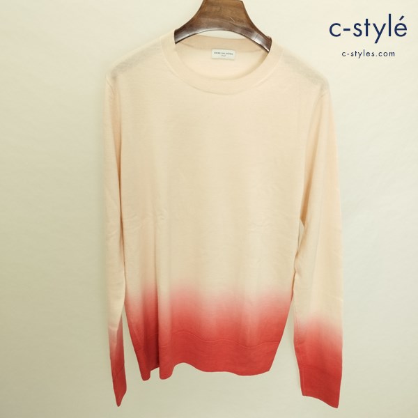 DRIES VAN NOTEN ドリスヴァンノッテン セーター S ピンク系 メリノウール 長袖 薄手 グラデーション