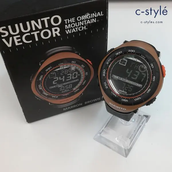 SUUNTO スント VECTOR 腕時計 マロンブラウン アウトドアウォッチ クロノグラフ デジタル 高度計