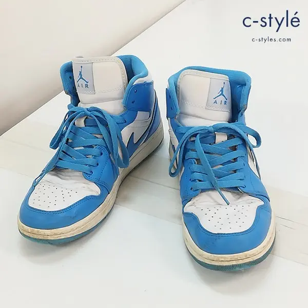 NIKE ナイキ Air Jordan 1 Retro Mid UNC US9 27cm ユニバーシティーブルー 554724-106