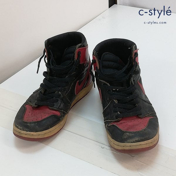 NIKE ナイキ AIR JORDAN 1 RETRO スニーカー US10 28cm 黒×赤 130207-061 94 復刻 BRED