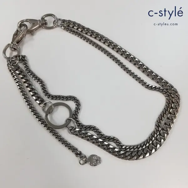 HYSTERIC GLAMOUR ヒステリックグラマー スカル付 ウォレットチェーン シルバー ドクロ