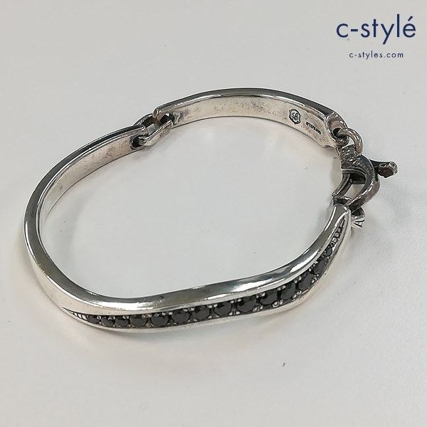 LION HEART ライオンハート ブレスレット シルバー バングル PROGRESSO ラインストーン スターリングシルバー