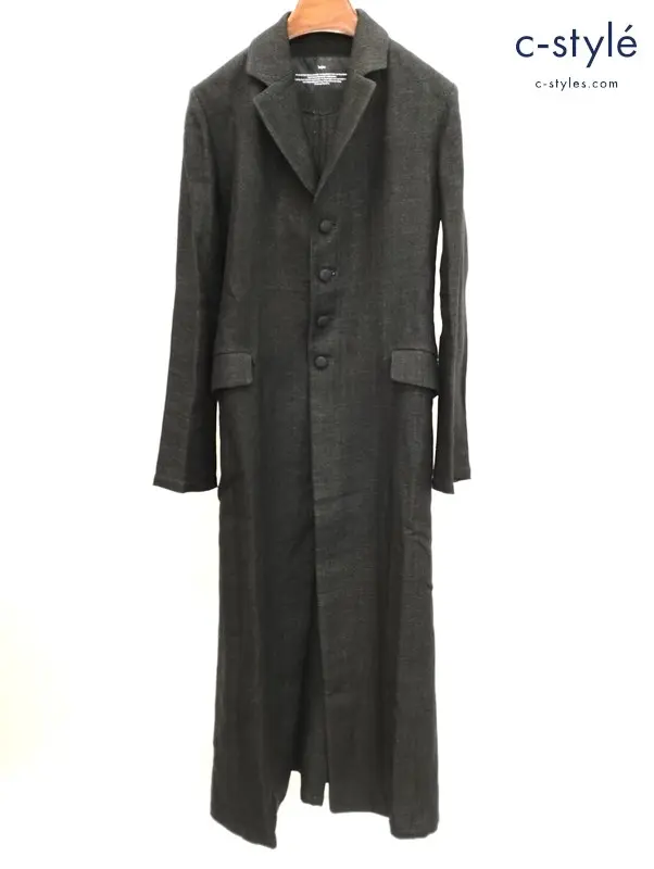 bajra バジュラ ロングコート 3 ブラック リネン コットン 日本製 レディース